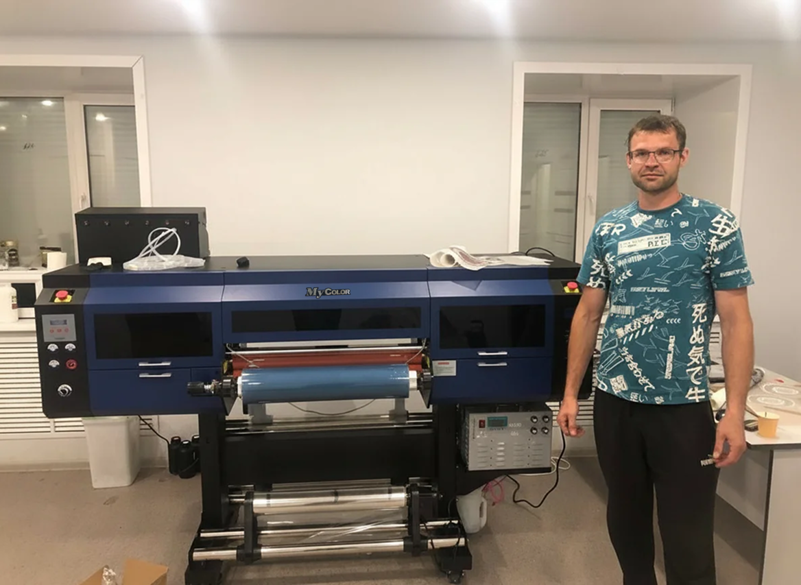 Запуск нового принтера MyColor UV DTF i3200*3 в Чите